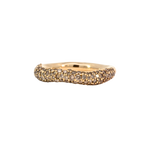 MADRONE 99 Diamonds Pavé Ring in 14K Fairmined gold with champagne diamonds