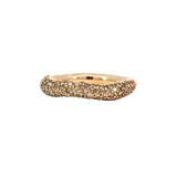 MADRONE 99 Diamonds Pavé Ring in 14K Fairmined gold with champagne diamonds