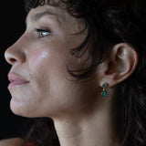 MILA No.1 Earrings - Gold Tourmalines, Emerald, Garnet