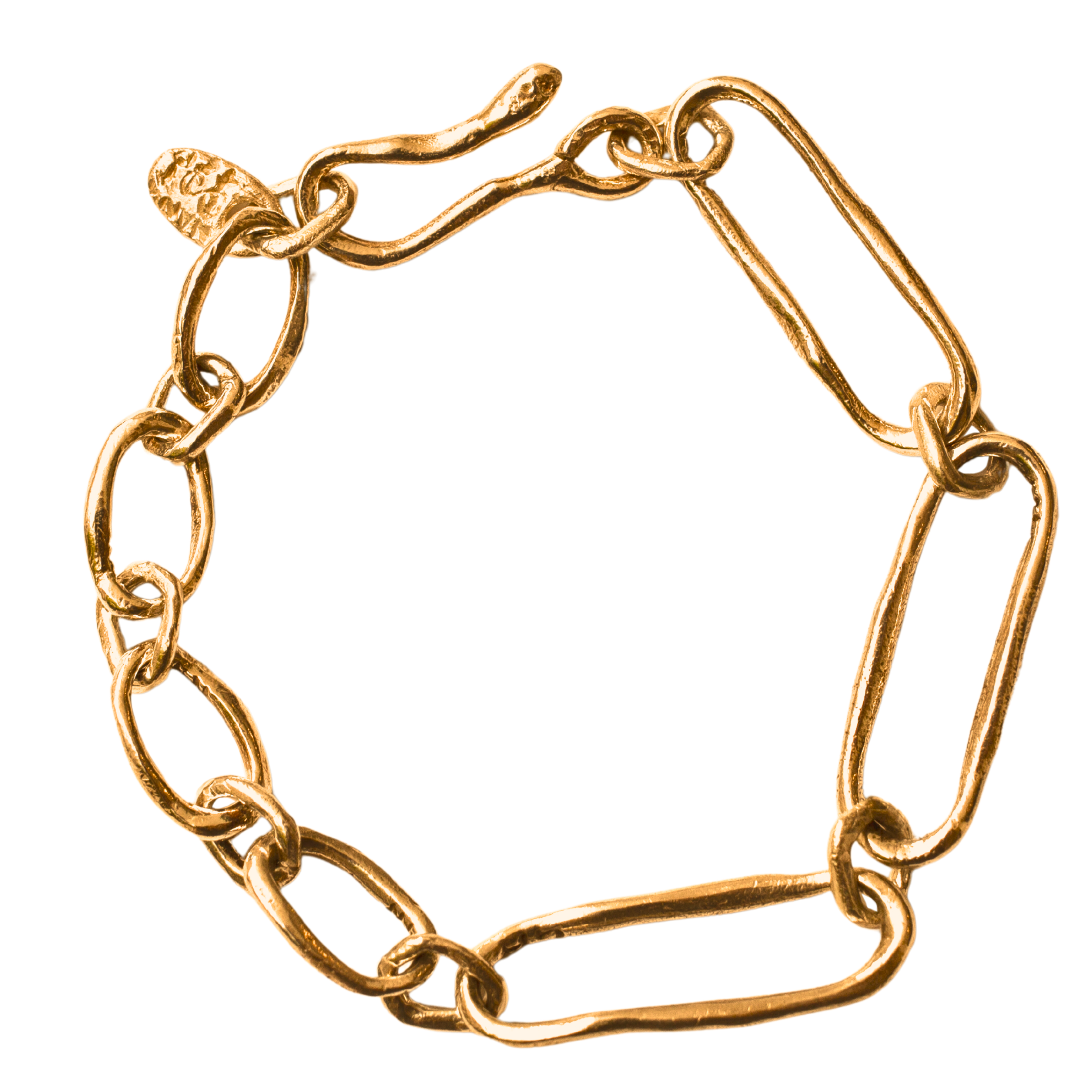 Madrone Little Big Link Bracelet in Fairmined Gold with Organic Flowing Links