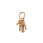 Mini Holding Hoop Charm – Right Hand in 14K Yellow Fairmined Gold