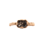 No. 72 OOAK Salt and Pepper Diamond Ring in 14K Fairmined Gold