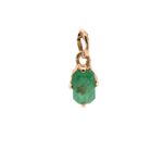 OOAK No. 68 PEEKABOO Emerald Charm in 14K Yellow Fairmined Gold

