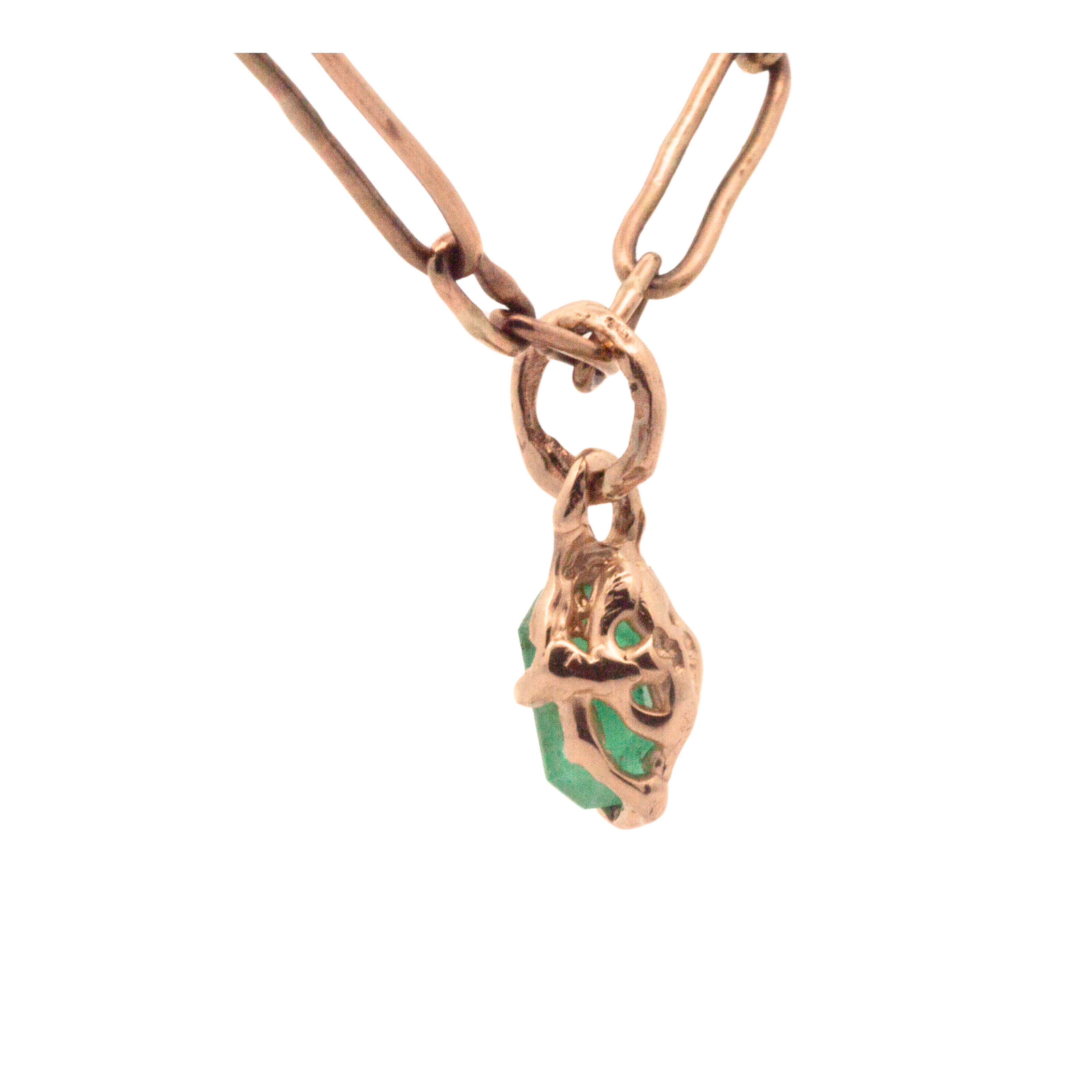 OOAK No. 68 PEEKABOO Emerald Charm with Minimalist Style
