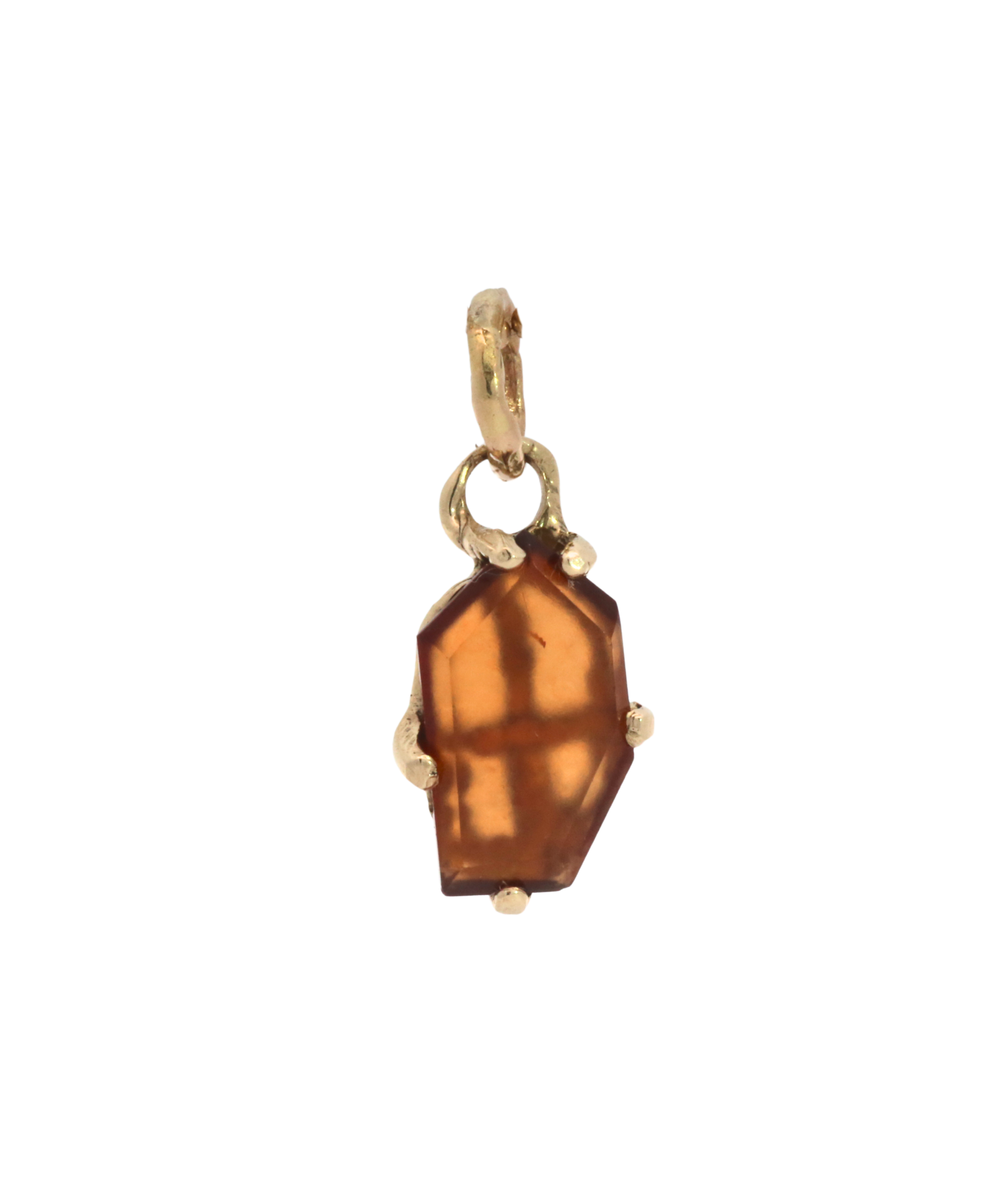 OOAK PORTRAIT Charm detail view, 14K Fairmined gold