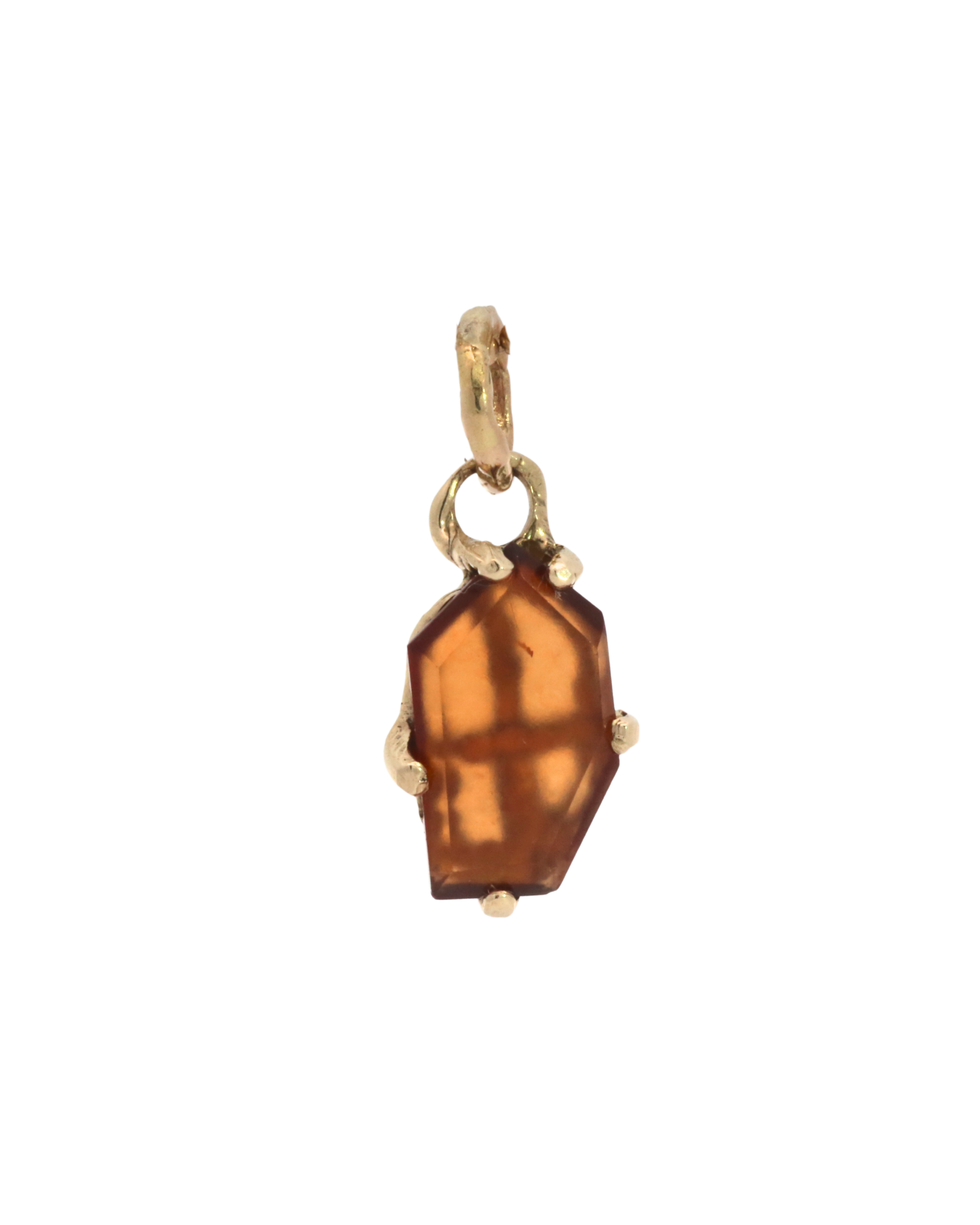 OOAK PORTRAIT Charm detail view, 14K Fairmined gold