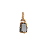 OOAK PORTRAIT Charm in 14K Fairmined gold with spinel, hand-carved