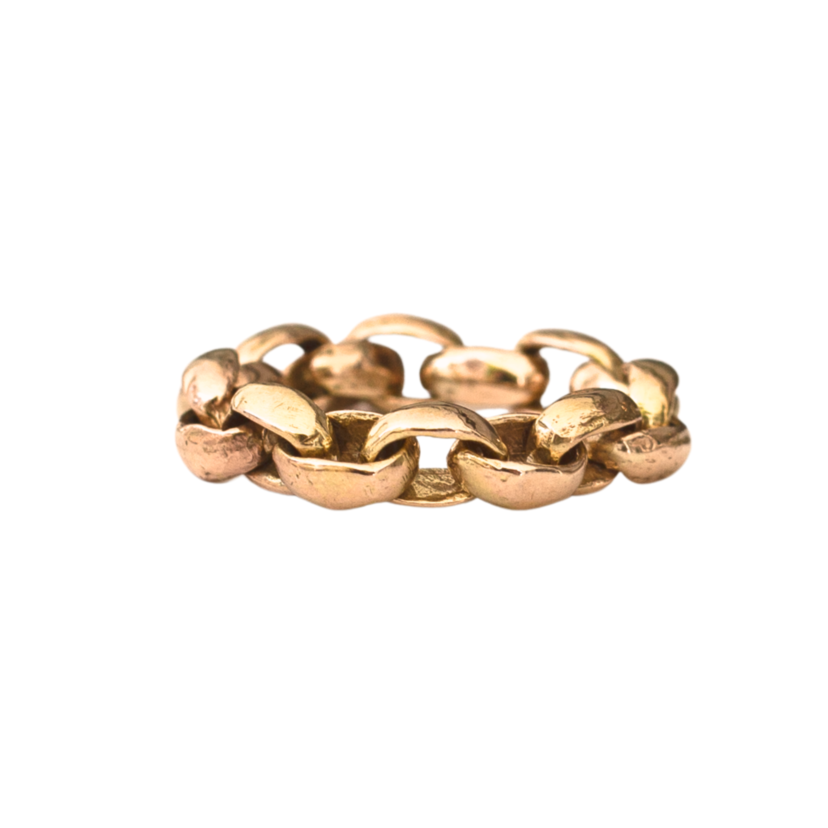 ROI Chain Link Ring in Fairmined Gold with Sculptural Design