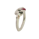SEB Pinky Ring No.012644 - Sterling Silver + Diamond, Ruby, Sapphire