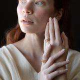 Side View of EINAR Stacking Ring Highlighting Organic Design