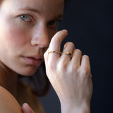 Side View of HALLE Stacker Ring Highlighting Sculptural Design