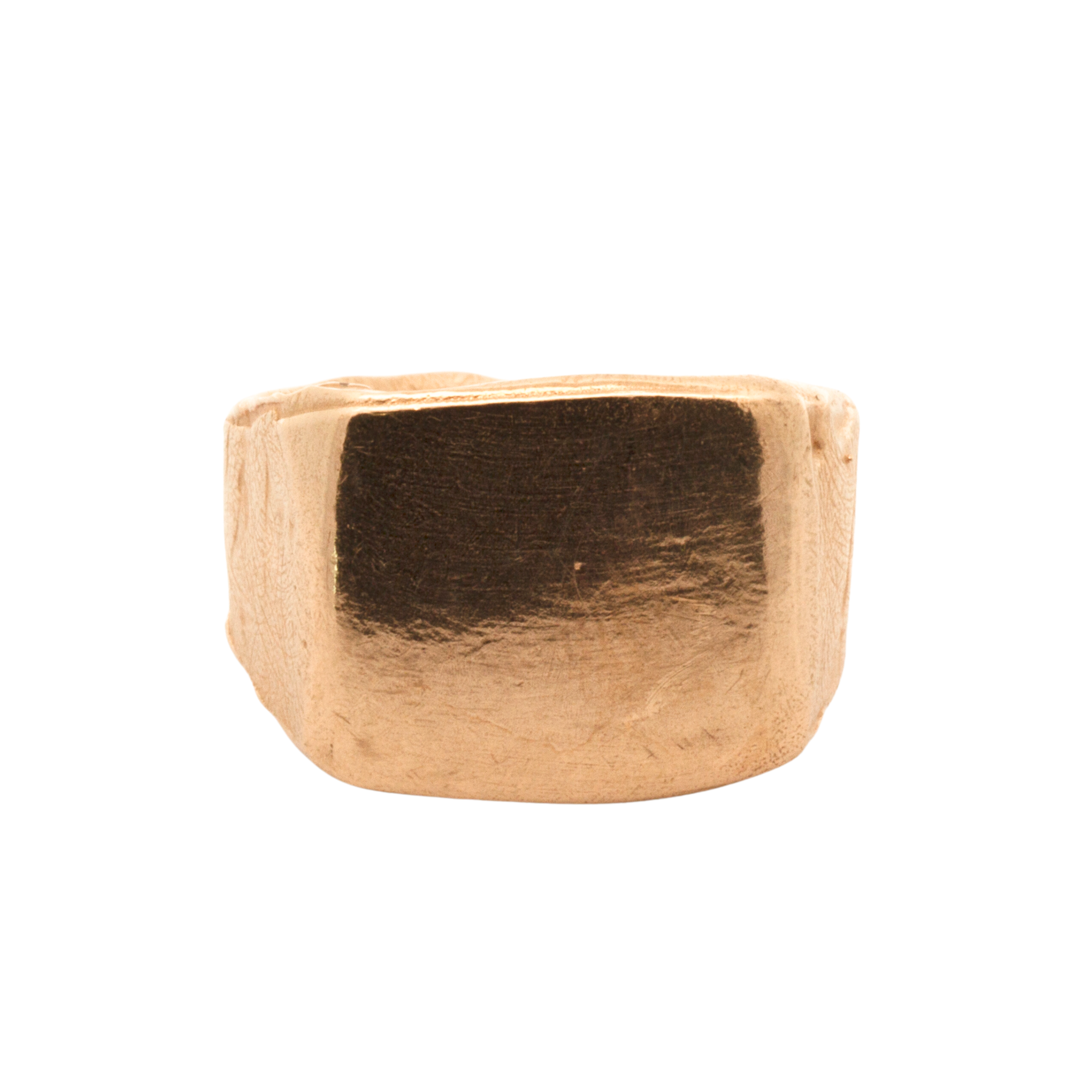 Side View of HANSI Signet Ring Highlighting Fluid Wavy Band