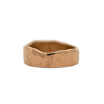 Side view of SIGR WATER Medium Half Straight Ring highlighting unique edge design