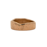 Side view of SIGR WATER Medium Half Straight Ring highlighting unique edge design