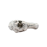 ANIMAL Big Cat Ring 0126 with Embedded Sapphires Sterling Silver Size 7.5