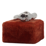 ANIMAL Big Cat with Embedded Ruby Sterling Silver Size 7.5