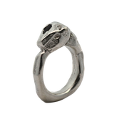 ANIMAL Big Cat with Embedded Ruby Sterling Silver Size 7.5