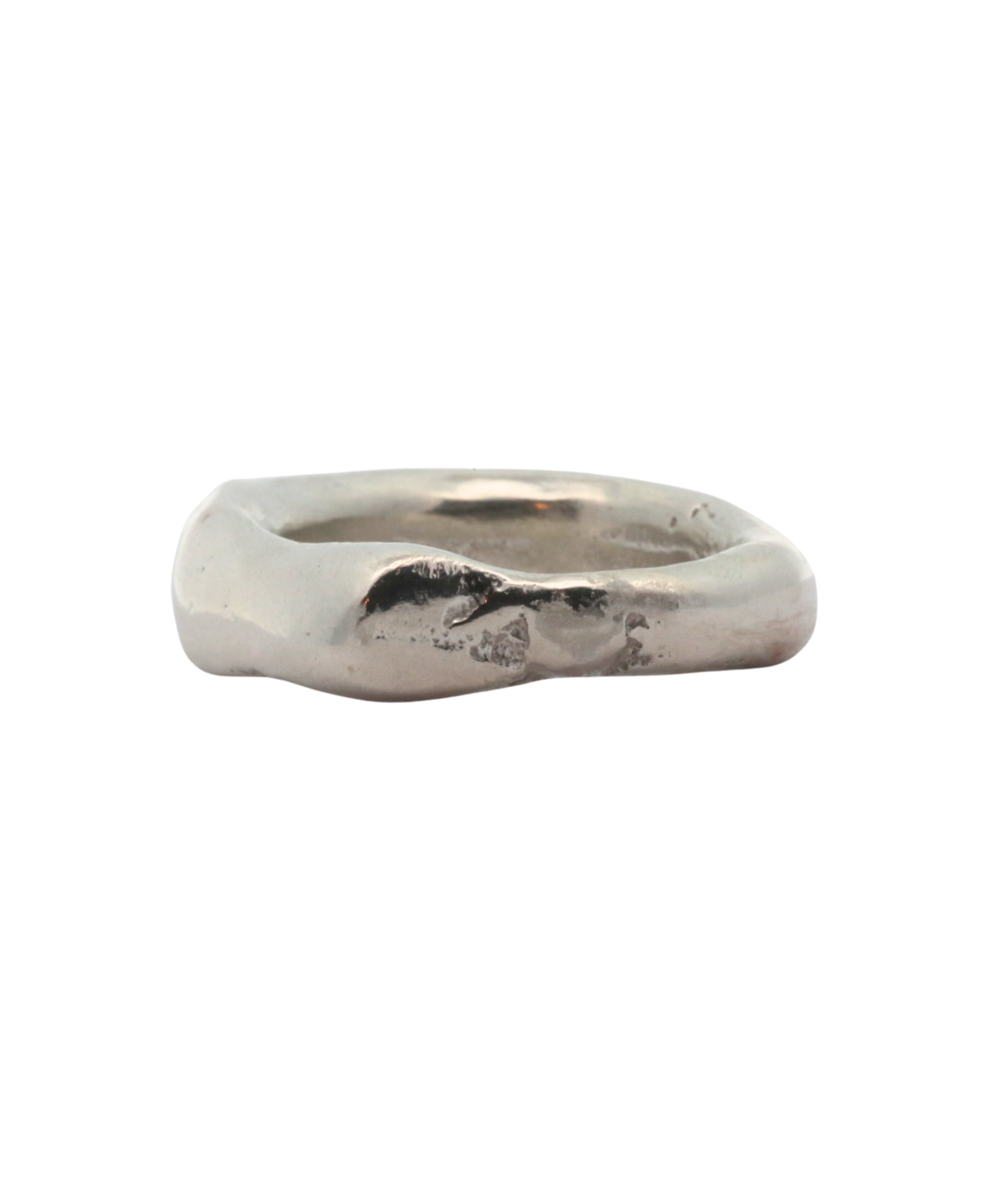 SEEBE Ring 0126 Sterling Silver + Sapphires styled in a stack, recycled sterling silver with sapphires