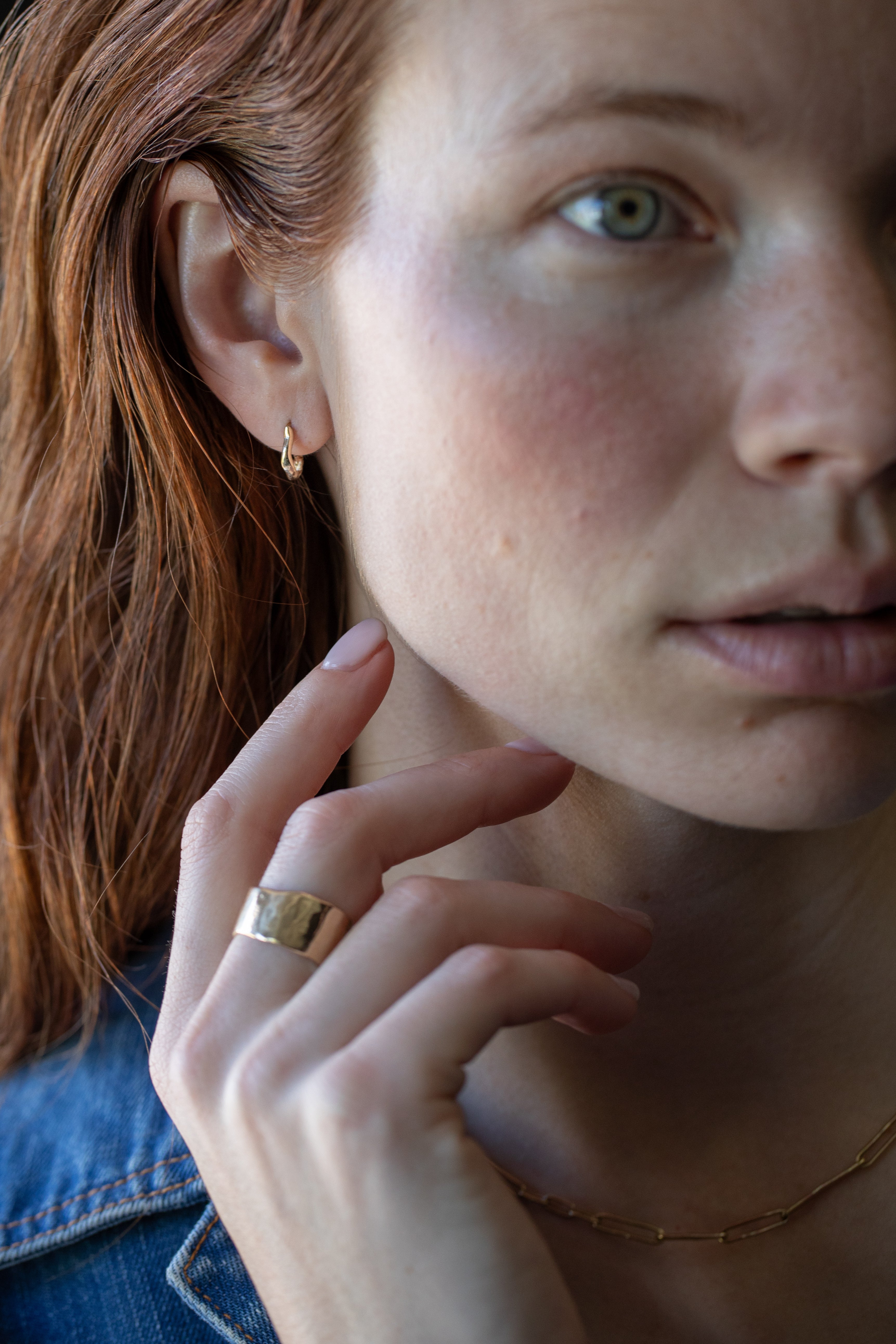 TILDA MINI Huggie Hoops Displayed with Customizable Letter Charms