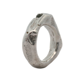 WILDER Ring 0126 Sterling Silver + Sapphires (One Cracked) Size 7