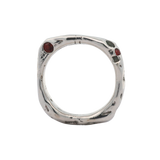 Cliff Ring No. 052622 - Sterling Silver + Sapphires