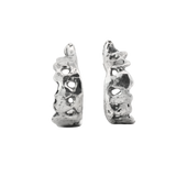 DORTE Crown Hoop Earrings - Sterling Silver