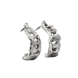 DORTE Crown Hoop Earrings - Sterling Silver