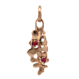 Dorte Pendant - 14K Gold + Rubies