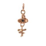 FRIKA Charm - 14K Gold, Sapphire + Pavé