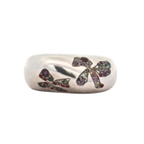 OOAK GLENR Dome Ring Stack - Sterling Silver + Rainbow Pavé