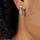 X - IDUN Floral Hoop Earrings - Sterling Silver