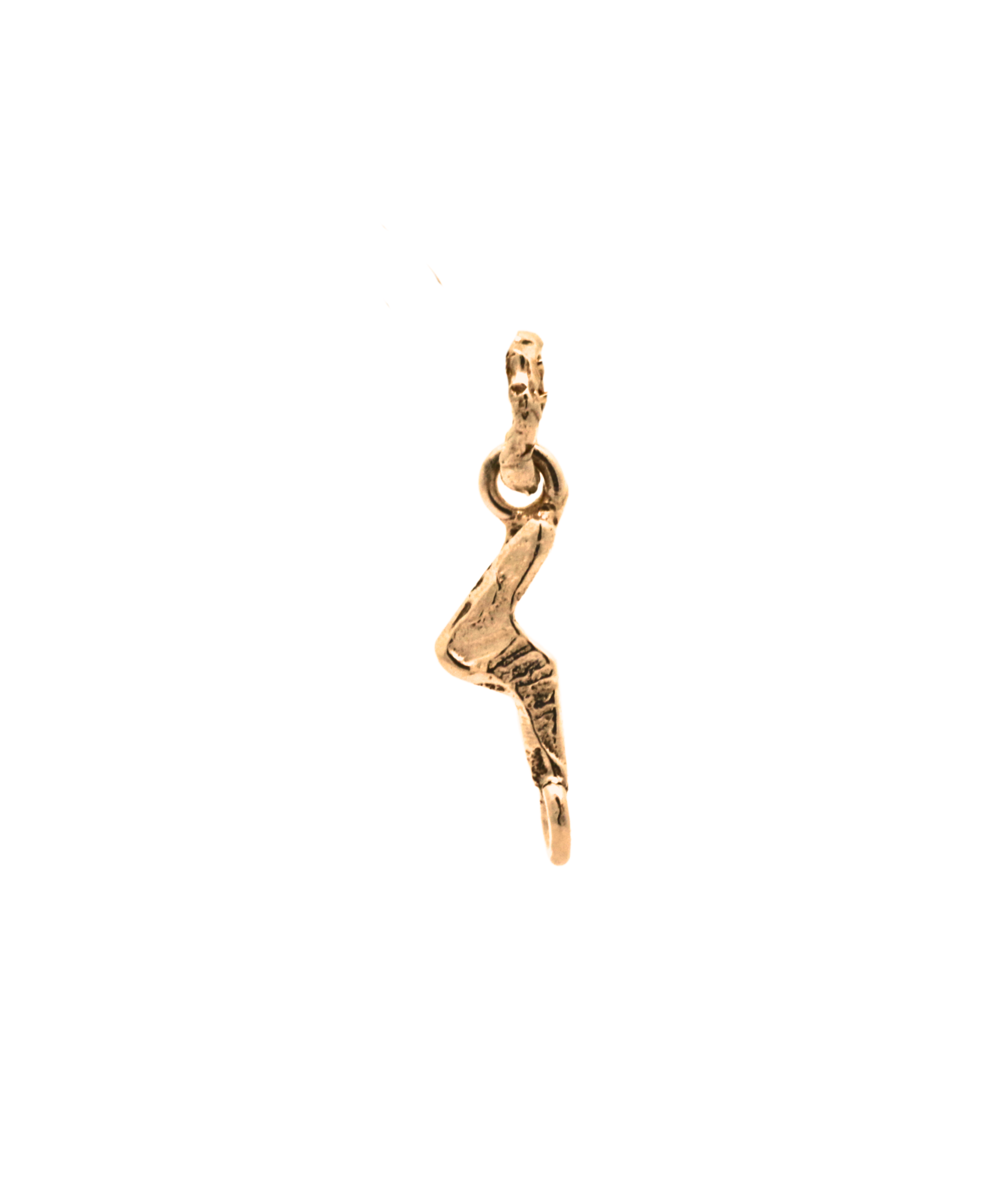 Lightning Charm in 14K Fairmined gold, lost wax cast
