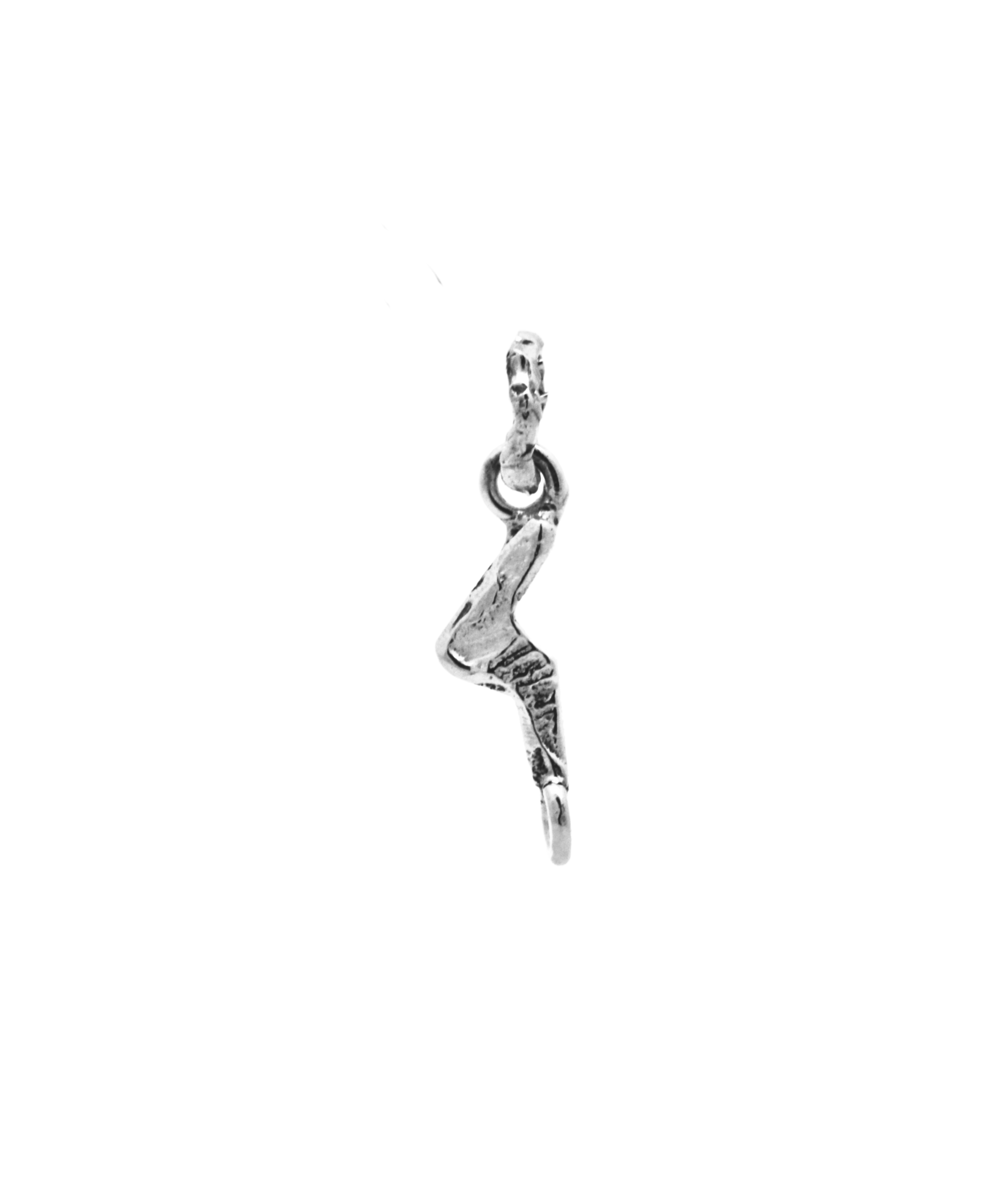 Lightning Charm in recycled sterling silver, lost wax cast