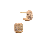 BOX Earrings - 14K Gold + Pavé