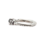 RAVEN Ring No. 092602 - Sterling Silver, Sapphires, Black Diamonds, Diamond - Size 5.5