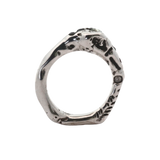 RAVEN Ring No. 092602 - Sterling Silver, Sapphires, Black Diamonds, Diamond - Size 5.5