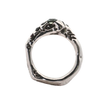 RAVEN Ring No. 092602 - Sterling Silver, Sapphires, Black Diamonds, Diamond - Size 5.5