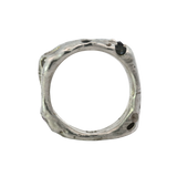 Cliff Ring No. 032601 - Sterling Silver + Sapphires