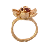 RORA Flower Signet Ring - 14K Gold + Sapphires