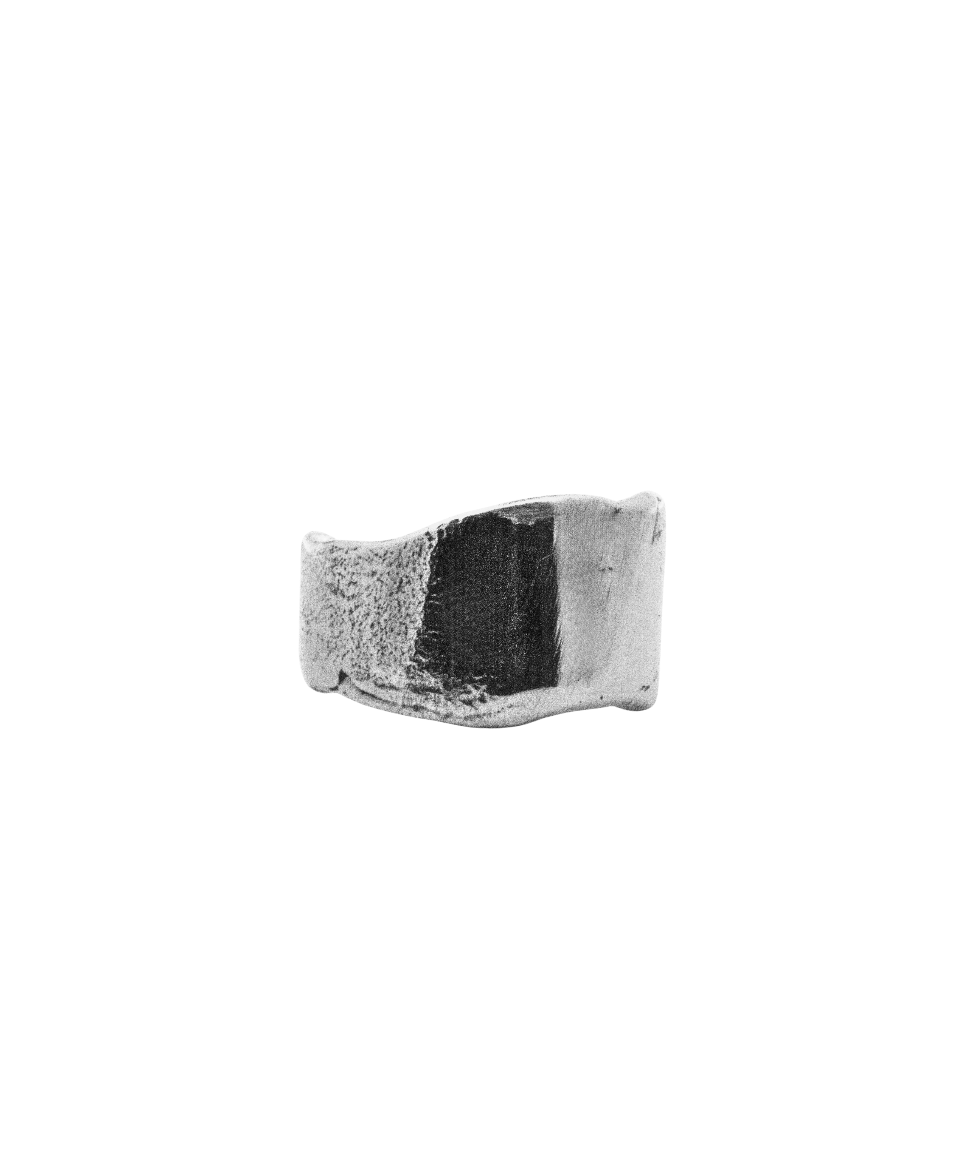 SIGR Ear Cuff scale view, recycled sterling silver