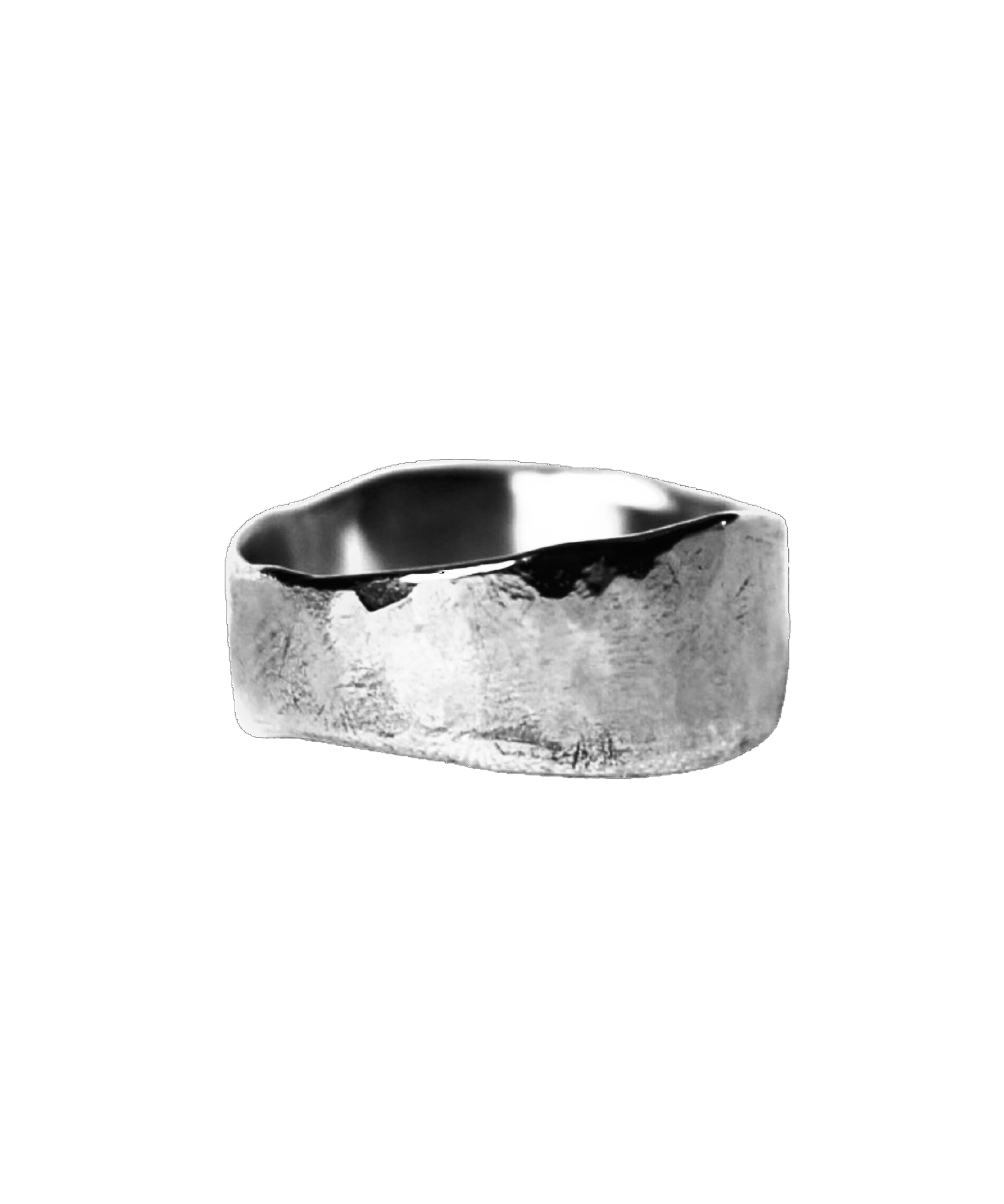 SIGR WATER Medium Band Ring in recycled sterling silver, lost wax cast