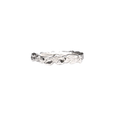 X - SINDRE - Wavy Floral Stacker Ring - Sterling Silver