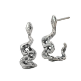 SNAKE Hoop Earrings - Sterling Silver