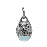 SPERO Pendant / Necklace -Aquamarine + Sterling Silver