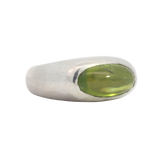 TUVA Dome Ring - Sterling Silver + Peridot