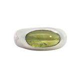 TUVA Dome Ring - Sterling Silver + Peridot