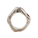 WILDER Ring  - Sterling Silver + Sapphires, Ruby
